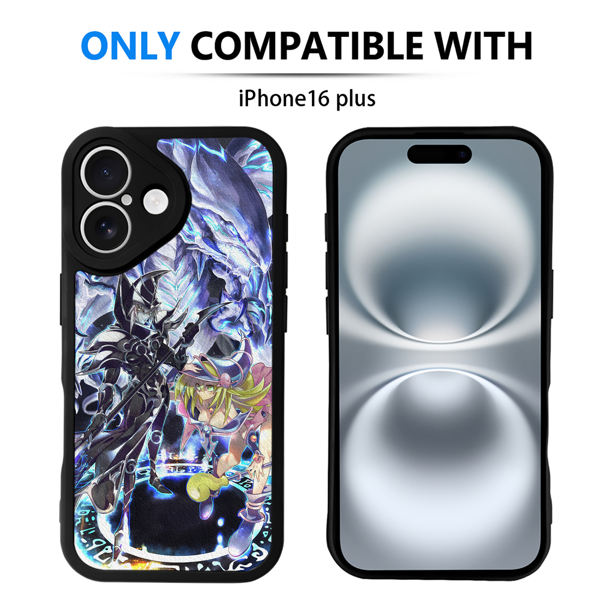 （画像用） 遊☆戯☆王 Yu-Gi-Oh! 【iPhone 16シリーズ対応】シリコンスマホケース（レザー調） 材質：シリコン